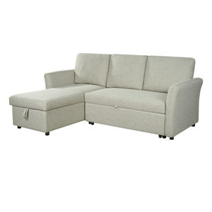 Nordic Modern Design Convertible Sleeper Sofá-cama Tecido de linho Multi-Functional <span class=keywords><strong>Corner</strong></span> Storage Unit for Bedroom - Product Image 6