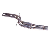 A-HPF Audi A6/A7 A6L C7 2.5L 2.8L 3.0T 2012-2016 Échappement arrière intelligent à soupape en acier inoxydable poli miroir, épaisseur 1,5 mm, garantie 3 ans