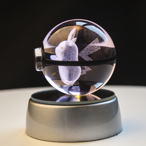 Vente en gros de Poké Balls en verre lumineuses de 8 cm, Poké Balls <span class=keywords><strong>Pokémon</strong></span> Go, lampes de nuit <span class=keywords><strong>Pokémon</strong></span>, jouets de Noël, cadeaux en gros - Product Image 5
