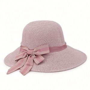 Custom Sunscreen Wide Brim Summer Leisure Printed Outing Foldable Beach Sun <b>Straw</b> <b>Hat</b> Women Character Fishing Ski Daily - Product Image 1