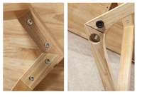 Vente chaude de haute qualité MDF bureau CHÊNE jambe en bois rectangle installations de loisirs de luxe café table à manger tables d'extérieur produit