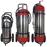 Chariot porte-extincteur roulant en acier inoxydable SUS304, vente chaude usine, modèle 18 bars, capacité 30L-100L