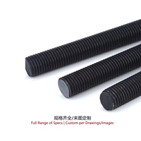 Tige filetée en acier au carbone, oxyde noir, grade 10.9 DIN975, M6-M30, haute résistance, pour fixation structurelle