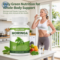 Capsules de poudre de Moringa OEM/ODM pour la santé des articulations, le soutien du métabolisme et du système immunitaire – Vente en gros de capsules de Moringa
