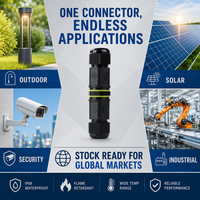Connecteur étanche IP68, prise mâle et femelle, câble à 2-3 broches, certifié CE ETL UKCA RoHS pour les environnements humides
