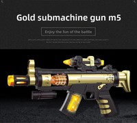 WeiLaiToys Pistolet Mitrailleur Jouet en Plastique ABS pour Enfants de 8 à 13 Ans Unisexe, Modèle Électrique avec Sons Simulés, Lumières et Musique 918-1