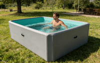 Grande piscine gonflable avec siège intégré pour les loisirs en plein air