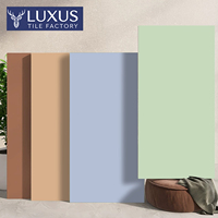Carreaux de céramique pleine masse Lukashi Soft-light Morandi couleur unie style français 600x1200mm antidérapants 10mm d'épaisseur pour sol/mur