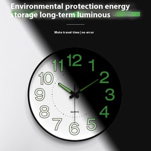 Hiện đại 25cm đơn giản thạch anh Đồng hồ treo tường sáng câm kim thiết kế cho nhà phòng khách bán buôn hộp với mô hình cuộc sống vẫn còn - Product Image 2