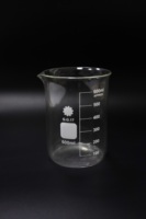 Bécher gradué en verre borosilicaté transparent de laboratoire, 25 ml à 10 000 ml, à faible profil, avec ligne de graduation