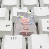 Wholesale DIY Resin High Permeability Camellia Keycaps Gaming Mechanical Keyboard Cherry Profile PC Personalized Creative Design