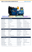 Générateur diesel HOYU 50Hz Alternateur sans balais à châssis ouvert 50 kW 400/230V