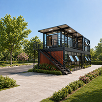 Casa Contenedor Móvil de Estructura de Acero de Ensamblaje Rápido, Transpirable y Contemporánea, de 40 y 20 Pies, para Vivienda, Apartamento o Villa