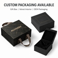 Boîte à bijoux personnalisée avec logo, emballage de luxe en gros, boîte en velours et cuir pour coffret cadeau, personnalisation à faible MOQ