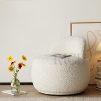 Canapé simple en tissu bouclé en fausse fourrure de mouton, style nordique, pour salon d'appartement ou hôtel, fauteuil d'appoint en velours de luxe