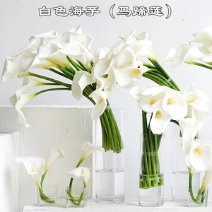 L-R092 Flores Artificiales de EVA de Alta Calidad al por Mayor, Lirios Calla Blancos de Tacto <span class=keywords><strong>Real</strong></span> para Decoración del Hogar y Bodas - Product Image 2