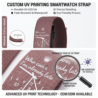 Bracelet de montre de remplacement en nylon tissé style officiel avec motif d'horloge imprimé UV personnalisé Win-Win pour Garmin CIRQA
