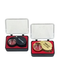 Folding Jewelry Magnifier Portable Pocket Magnifying Glass for Antique Diamond Appreciation 10x / 20x / 30x Magnification