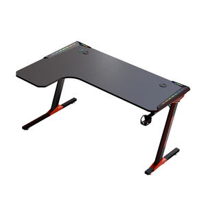 Muebles de Oficina Personalizados al por Mayor, <span class=keywords><strong>Mesa</strong></span> de Juego para Computadora Negra, <span class=keywords><strong>Mesa</strong></span> de Juego para Computadora RGB para Deportes Electrónicos con Soporte para Vasos - Product Image 6