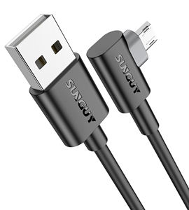 Cable de Datos Retráctil SUNGUY TPE Trenzado Tipo-A Micro-B de 18W con Carga Rápida y Alta Velocidad, Ecológico para Teléfono Móvil y Banco de Energía - Product Image 1