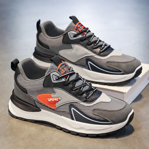 Zapatillas de running casuales de estilo coreano para hombre, transpirables, con diseño de malla, con cordones, para skateboarding, versátiles, para otoño. - Product Image 2