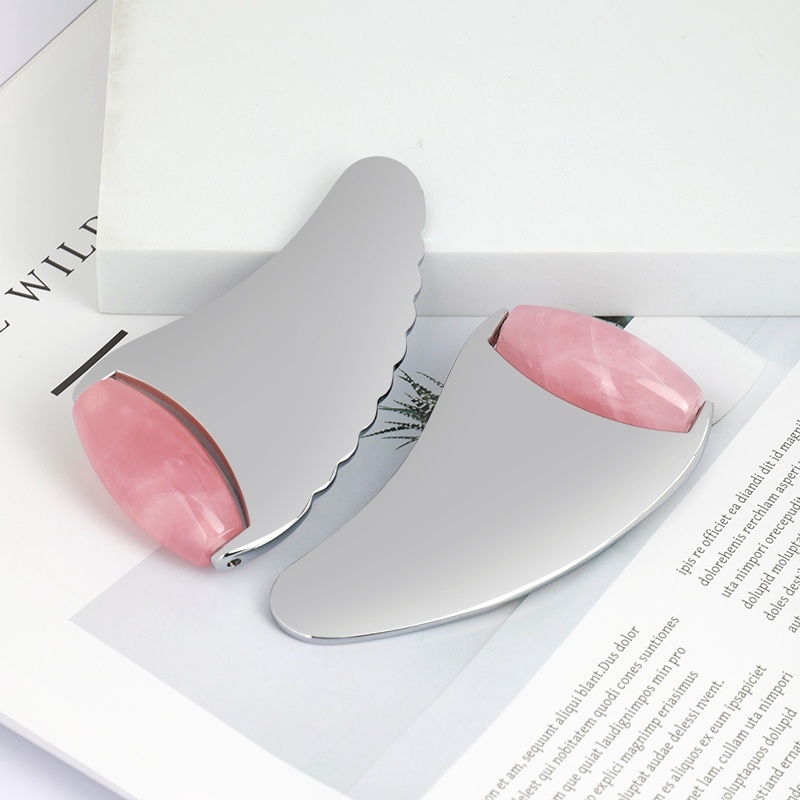 Custom Logo Thumb Shape Guasha Stone