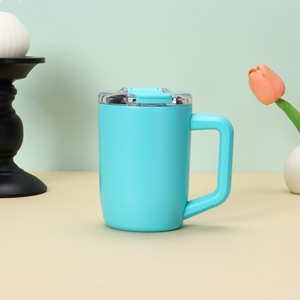 Taza de Café Irrompible de Acero Inoxidable de 15 oz, Doble Pared Aislada con Tapa para Cafetería - Product Image 2