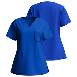 Kitmaz Women's V-Neck Scrub Tops - Soft Stretch Fabric with 3 Pockets - Product Image 2