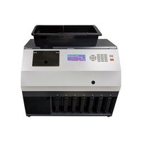 Contadora y Clasificadora de Monedas CS-610 con Pantalla LCD, Detección de Billetes Falsos, Tolva para 2000 Monedas, Total, Subtotal, Valor, Número de Monedas