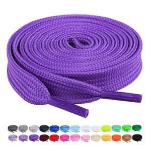 Lacets plats en polyester imprimés sur mesure, lacets de chaussures de sport colorés double face pour baskets, vente en gros - Product Image 2