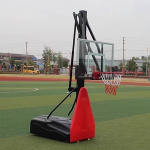 Aro de Baloncesto Portátil de Altura Ajustable con Tablero de Vidrio Templado para Uso en Canchas Exteriores - Product Image 5