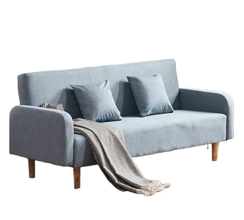 Fabricants personnalisés Nouveau salon moderne Petit canapé en L Trois places inclinables Canapé-lit en tissu