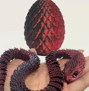 Luckykoo NovaCross Figurine créative en plastique <span class=keywords><strong>d</strong></span>'animal <span class=keywords><strong>dinosaure</strong></span> articulé en forme <span class=keywords><strong>d</strong></span>'œuf <span class=keywords><strong>de</strong></span> serpent imprimé en 3D, <span class=keywords><strong>jouet</strong></span> amusant pour enfants, nouveauté - Product Image 4