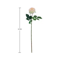 Rose artificielle de haute qualité Venlando, toucher réel, en soie, blanche et rose, David Austin, pour mariage, Saint-Valentin, fête