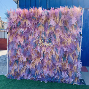 GJ-WA922 Wholesale Factory Artificial 3d 5d <b>Flower</b> <b>Wall</b> Roll up Cloth Back <b>Wall</b> Backdrop for Wedding Event <b>Decoration</b> - Product Image 1