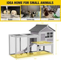 Cage à lapins et poulets en bois à montage facile, personnalisable, pour petits animaux, vente en gros d'usine