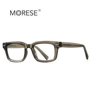 MORESE Anti Blue Light Gafas para hombres 2189 Estilo de negocios Patrón geométrico de borde completo Marco de forma cuadrada pequeña Uso diario - Product Image 4