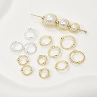 Groothandel goedkope 100 stuks/zak ronde vergulde/zilveren ringvormige kraalframes voor het maken van sieraden