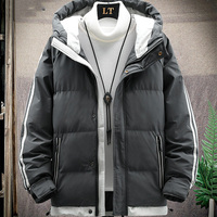Veste d'hiver pour homme à fermeture éclair, épaisse, à col à capuche, grande taille, décontractée, urbaine, doudoune, très demandée