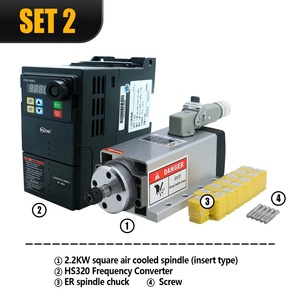 Moteur de broche HLTNC CNC GDZ-80*73 -2.2 ER20 24000 tr/min 220V/380V refroidi par air 2.2kW pour routeur CNC - Product Image 6