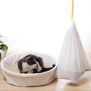 उच्च गुणवत्ता वाले डिस्पोजेबल पर्यावरण अनुकूल बिल्ली कूड़े का डिब्बा लाइनर घरेलू मकई स्टार्च बिल्ली कूड़े का थैला कम्पोस्टेबल बिल्ली कूड़े का लाइनर - Product Image 2