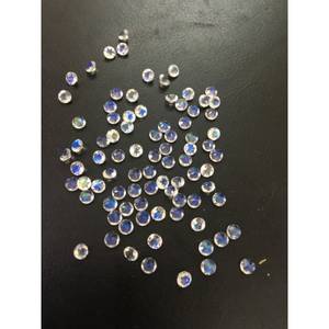 พลอยมูนสโตนสีรุ้งธรรมชาติ ขนาด 2.5 มม. น้ำหนัก 0.07 กะรัต คุณภาพ AAA ทรงกลมเจียระไนแบบบริลเลียนท์ สำหรับทำเครื่องประดับ - Product Image 3