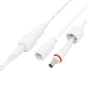 Customized 5.5mmx2.1mm DC Male Connector to Female Barrel Plug Power Cable for CCTV Cameras