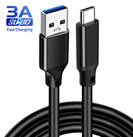 Cable SUIBO USB-C a USB-A de Carga Rápida USB 3.0 3A PD, Sincronización de Datos, PVC, 0.5M-2M, para Teléfono Móvil y Computadora