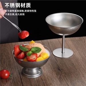 Vintage Stainless Steel Dessert Bowl Gold Cocktail Glass Ice Cream Cup Pudding Cup Snack Bowl Party Use - Product Image 3