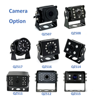 Caméra de recul étanche IP68 7 pouces avec vision nocturne et écran quadruple pour machines agricoles, système de surveillance AHD 4 canaux