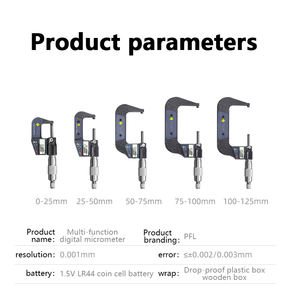 Pfl <span class=keywords><strong>0</strong></span>-<span class=keywords><strong>25Mm</strong></span> Roestvrijstalen Schroefdraad Digitale <span class=keywords><strong>Micrometer</strong></span> - Product Image 2
