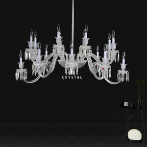 Lustre en cristal moderne de luxe, lampe suspendue LED, luminaire décoratif d'intérieur pour hôtel - Product Image 3