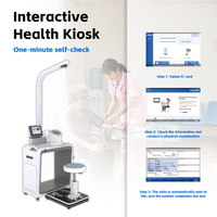 Kiosque de contrôle corporel entièrement automatique, appareil médical à écran tactile pour des tests de santé rapides dans les halls d'hôpitaux et les salles communautaires