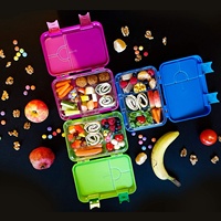 Boîte à lunch Bento AOHEA sans BPA, biodégradable, à compartiments multiples, étanche, compatible micro-ondes